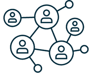 illustration of networking bubbles