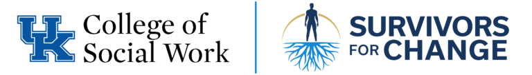 College of Social Work and Survivors for Change logo
