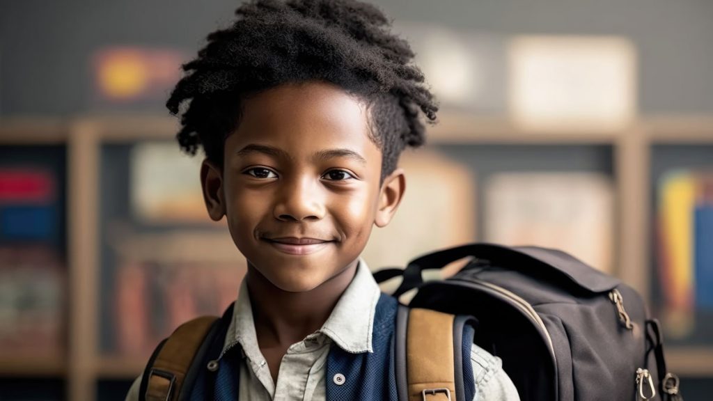 Child student smiling