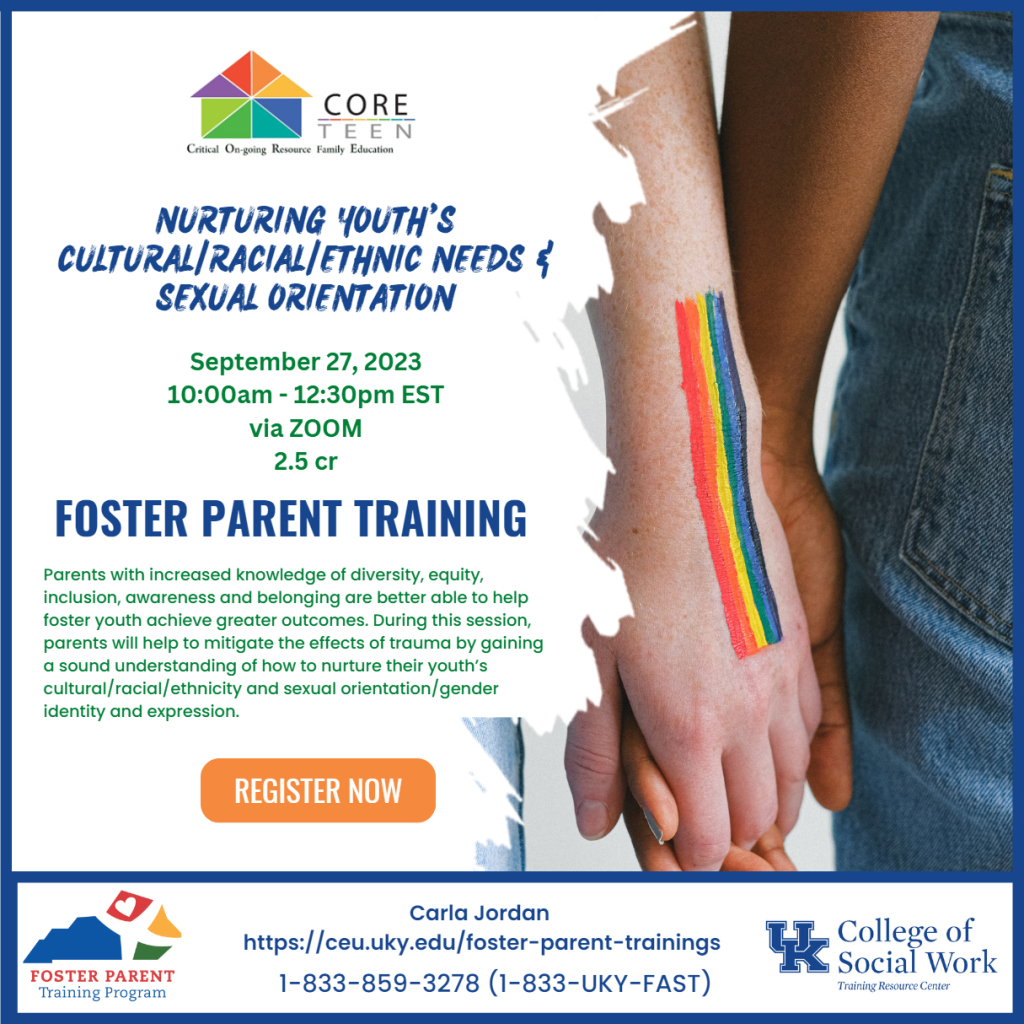 Foster Parent CORE Training graphic
