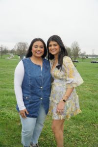 riya and richa side by side smiling