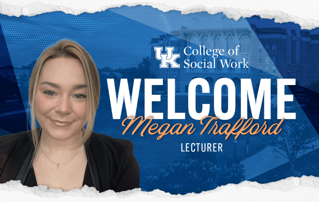 Welcome graphic for Dr. Megan Trafford with Megan Trafford headshot