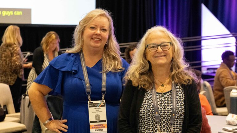 Desha Scanlon and Stephanie Ratliff at CSWE conference