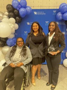 Dr. Jackson, Aniyah Maxey and Makari Murphy at Legacy Dinner