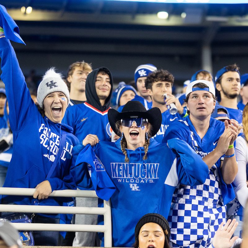 Students in UK Cheer Section at HomeComing