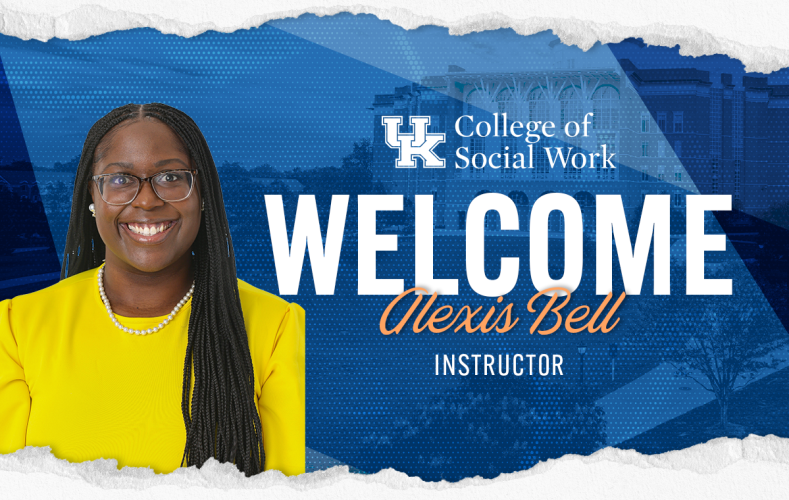 Welcome graphic for Dr. Alexis Bell with Alexis Bell headshot 