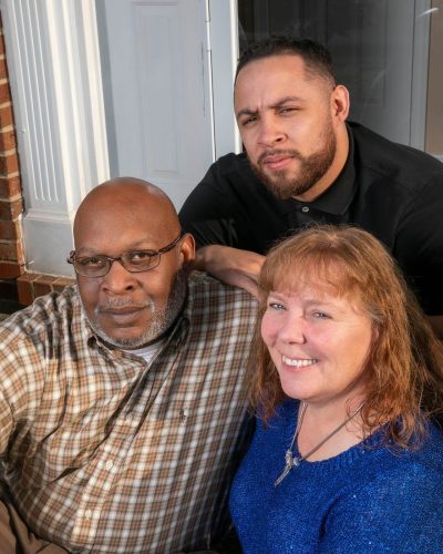 Toni (left), Tracy (right), and their son AJ (top)